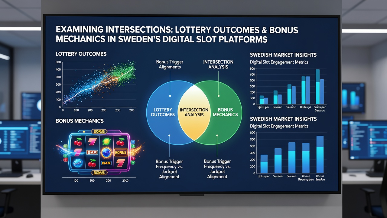 Data visualization charts showing bonus activation rates alongside lottery outcome distributions in Swedish slot platforms